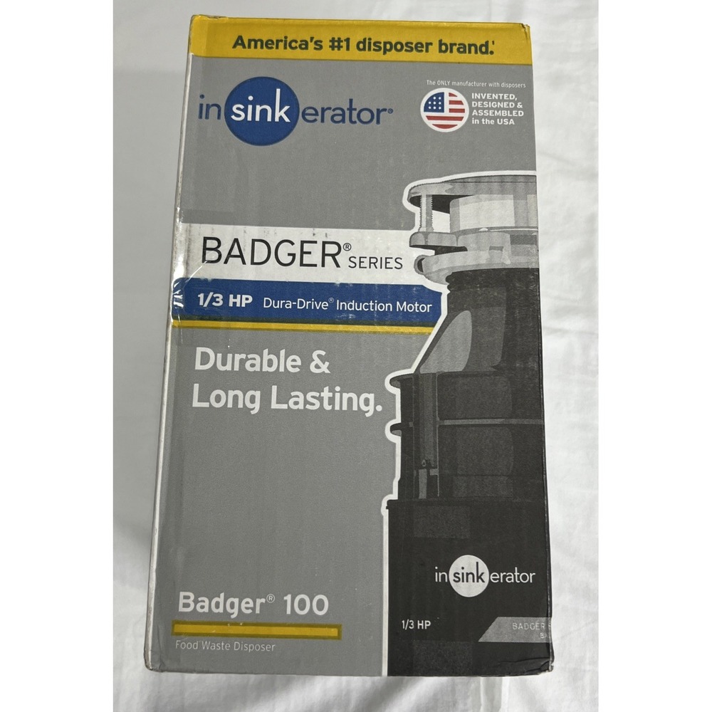 InSinkErator‎ Garbage Disposal Badger 100 Standard Series 1/3 HP Made in USA